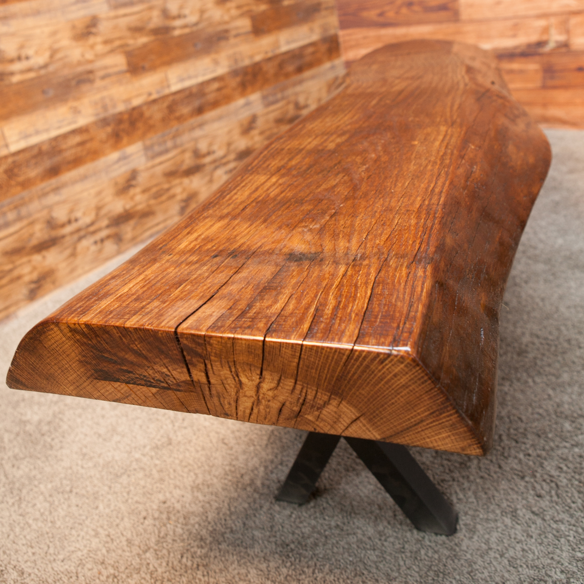 Live Edge Solid Oak Bench/Coffee Table