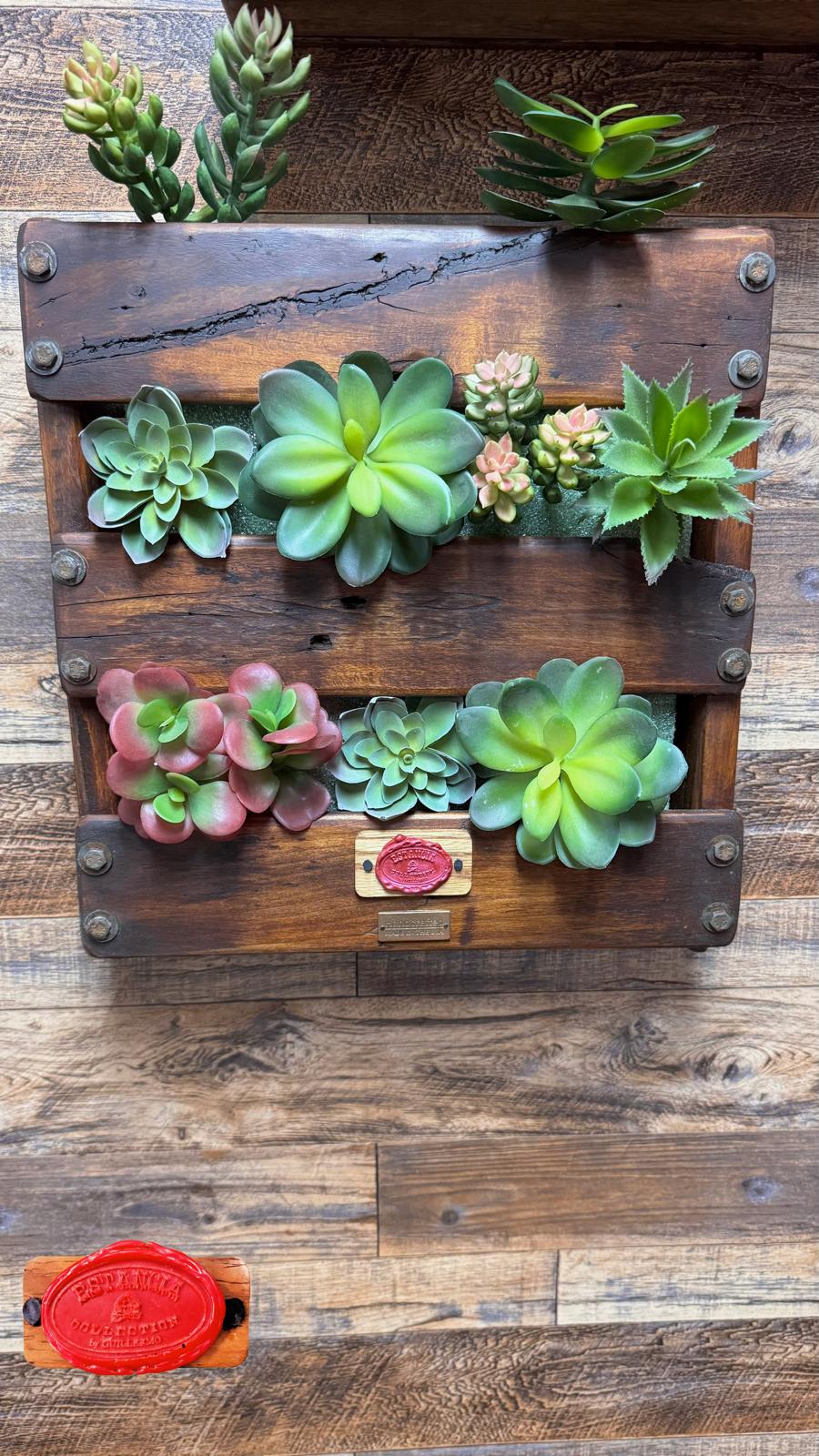 Reclaimed Oak Barrel Stave Vertical Planter | Rustic Wall-Mounted Farmhouse Decor