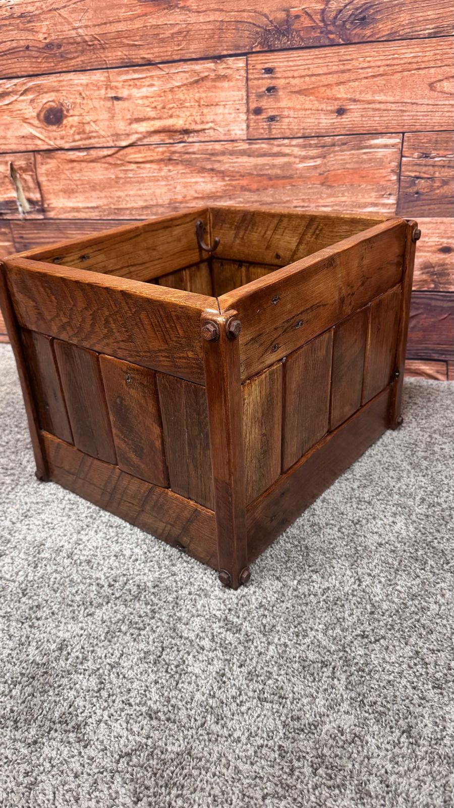 Handmade Rustic Oak Folding Stool – Portable Wooden Bench, Farmhouse Décor