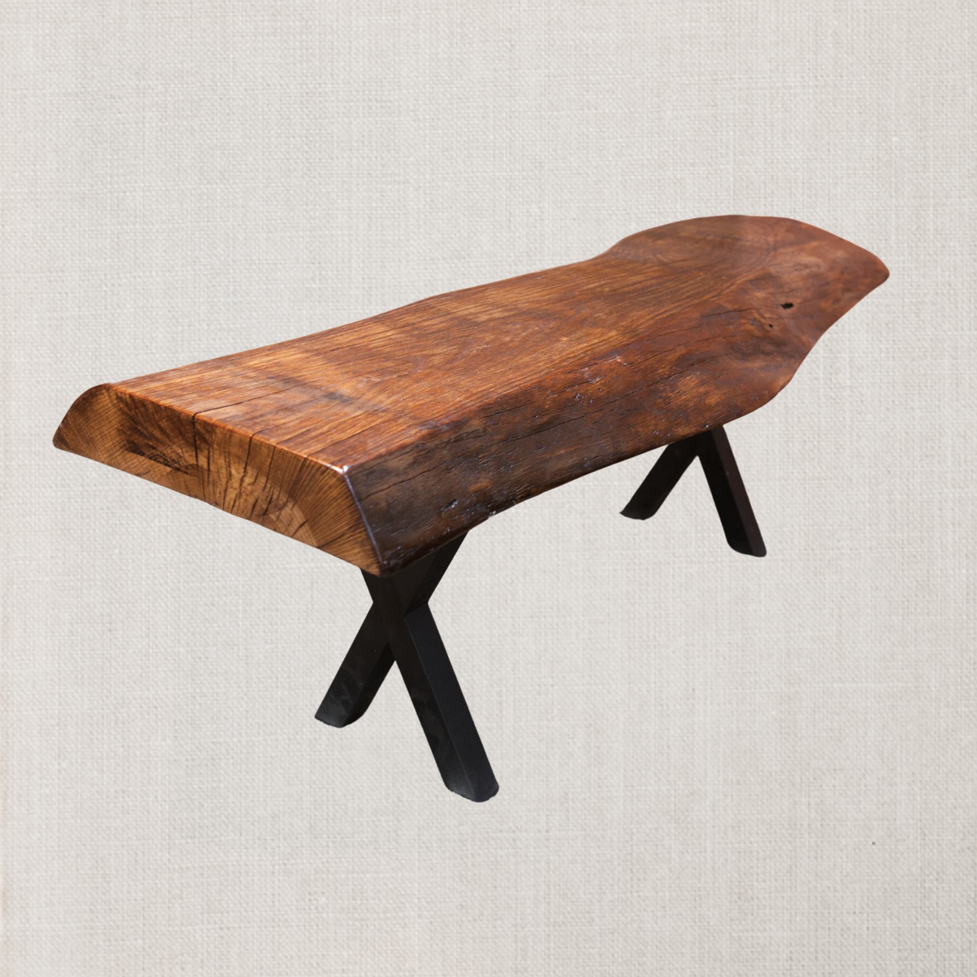 Live Edge Solid Oak Bench/Coffee Table