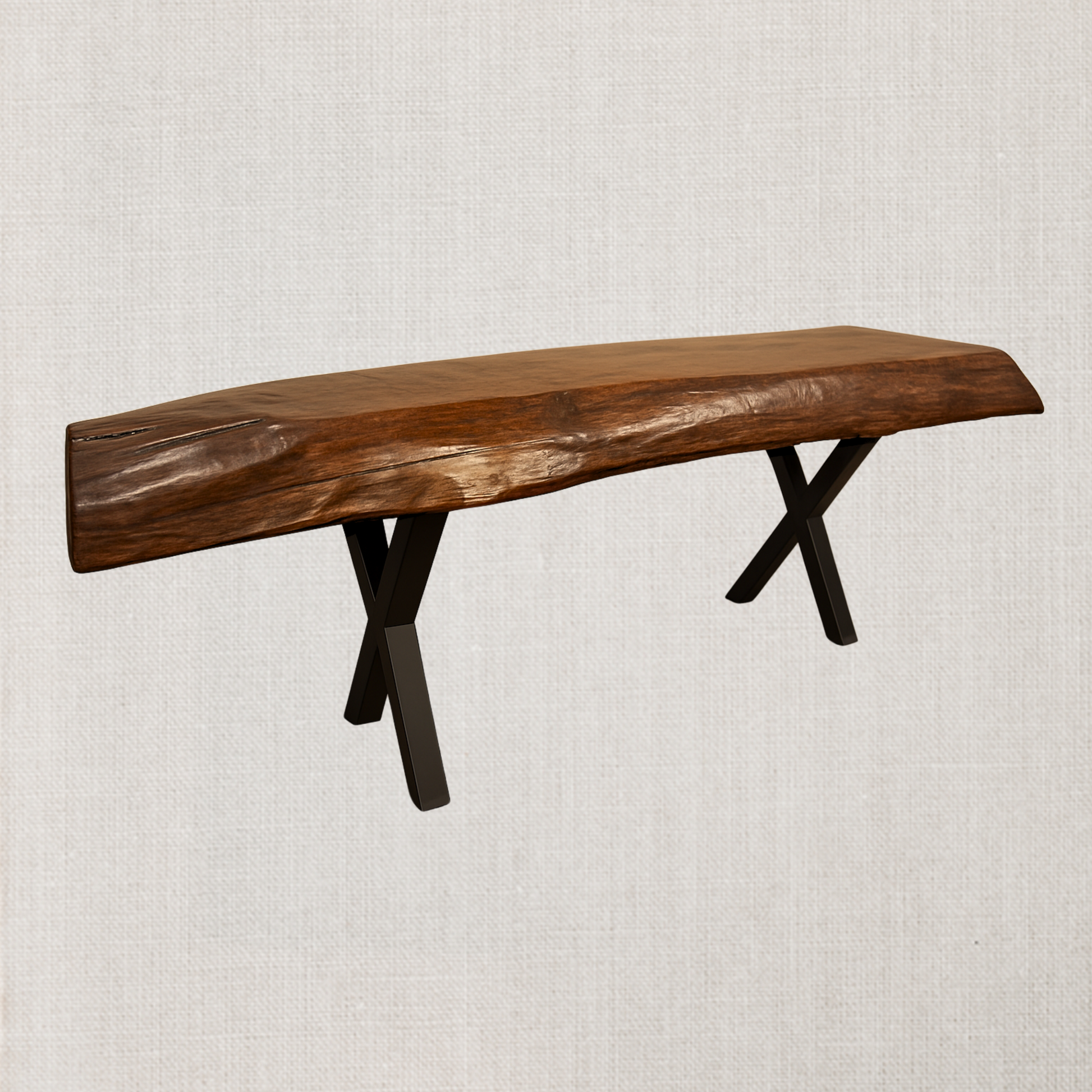 Live Edge Solid Oak Bench/Coffee Table