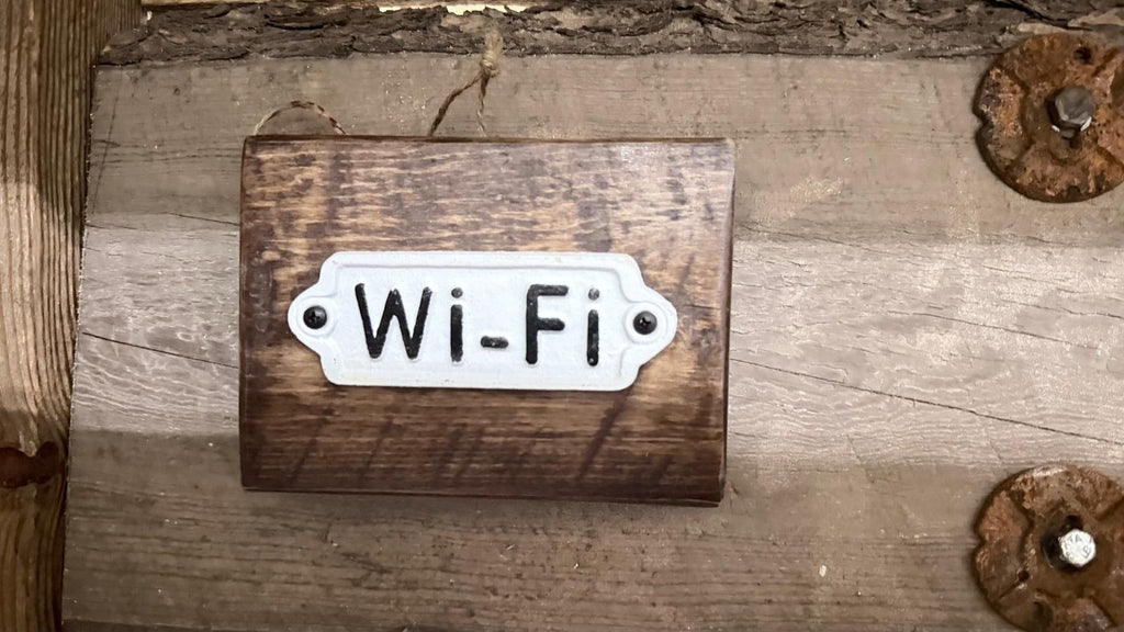 Rustic Wi-Fi Wooden Sign | Farmhouse Decor for Home & Business