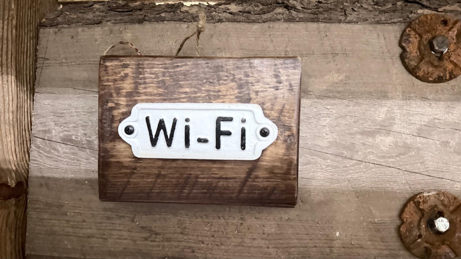 Rustic Wi-Fi Wooden Sign | Farmhouse Decor for Home & Business