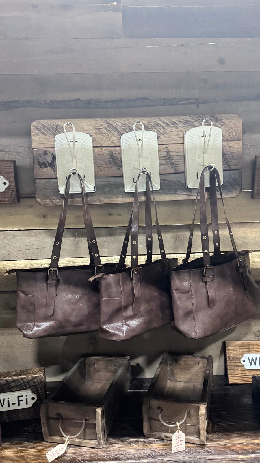 Rustic Solid Oak Wall Rack with Three Vintage White Metal Hooks – Handmade Farmhouse Decor