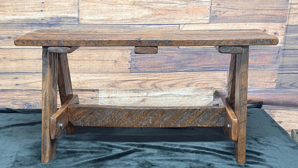Solid Oak Rustic Bench – Handcrafted Wooden Furniture