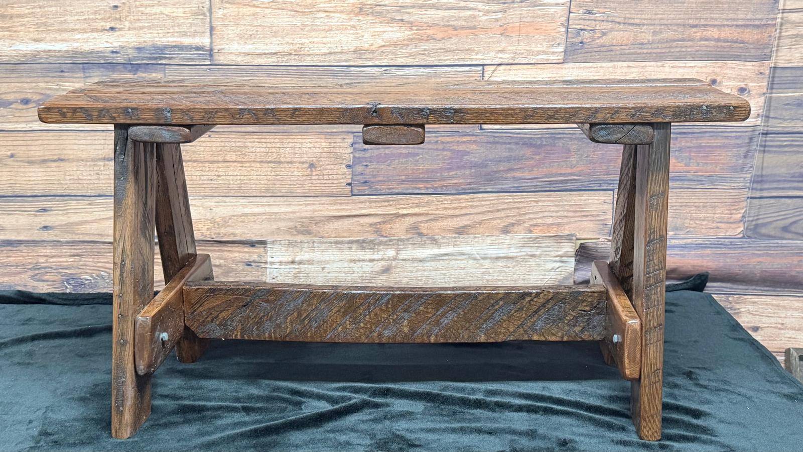 Solid Oak Rustic Bench – Handcrafted Wooden Furniture