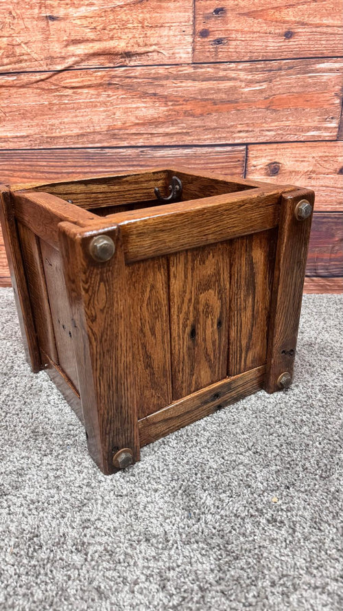 Handmade Rustic Oak Folding Stool – Portable Wooden Bench, Farmhouse Décor