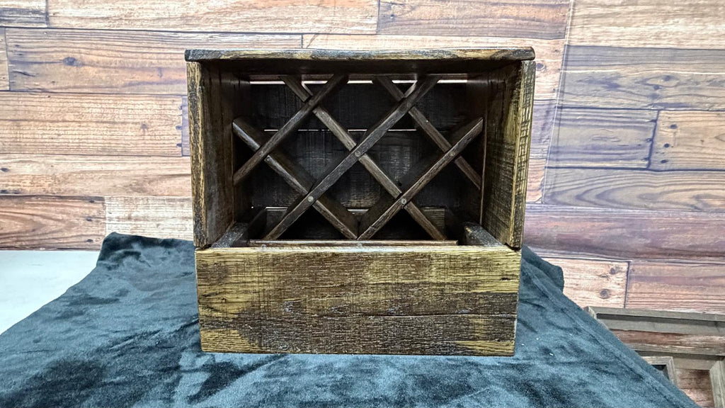 Rustic Solid Wood Wine Rack | Handcrafted Vintage Style